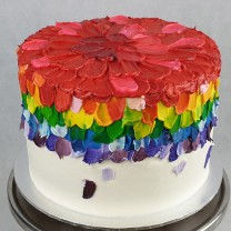 Rainbow - Brushstroke Petal Cake (D, 4L)